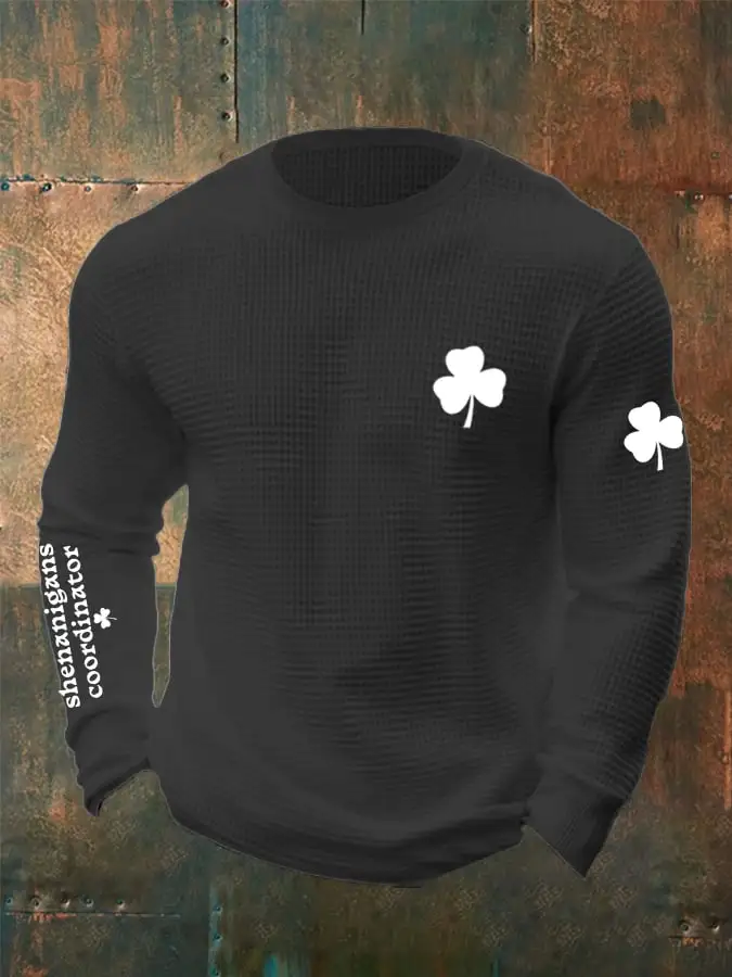 Men's St. Patrick's Day Waffle Long Sleeve T-Shirt