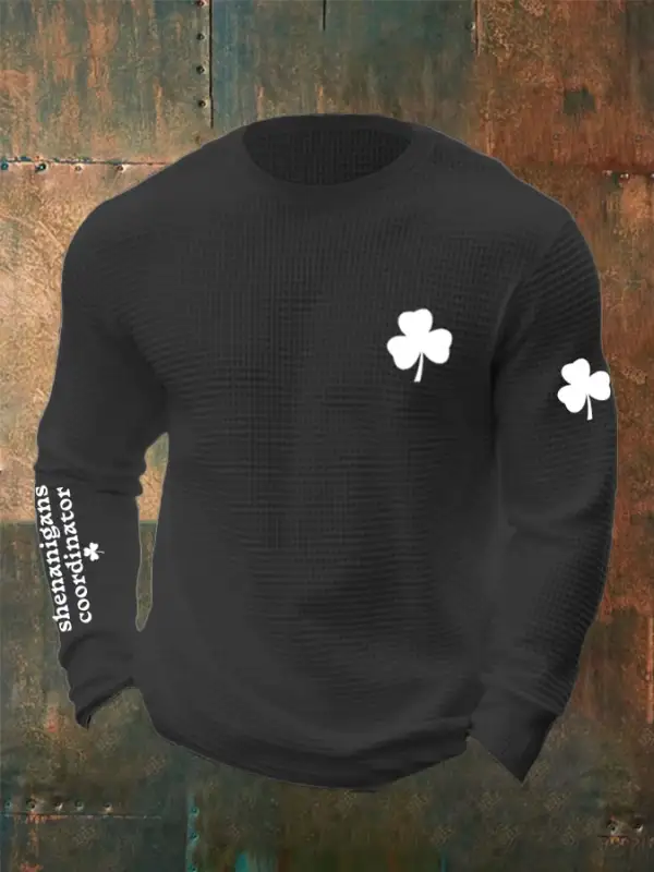 Men's St. Patrick's Day Waffle Long Sleeve T-Shirt