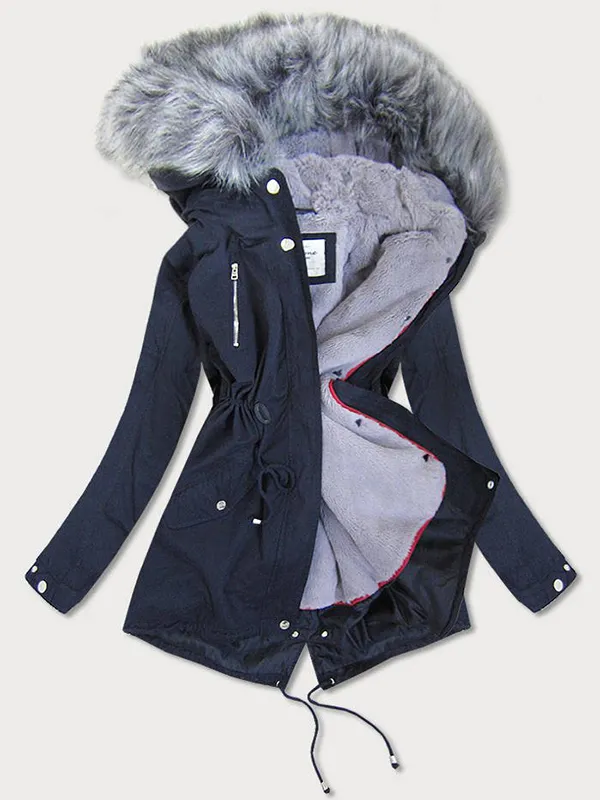 Ladies winter jacket navy blue