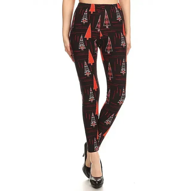 Santa Claus Leggings Jogger Pants Women's Christmas Christmas Christmas Eve Adults' Christmas New Year Eve Polyester Lycra Spandex Pants