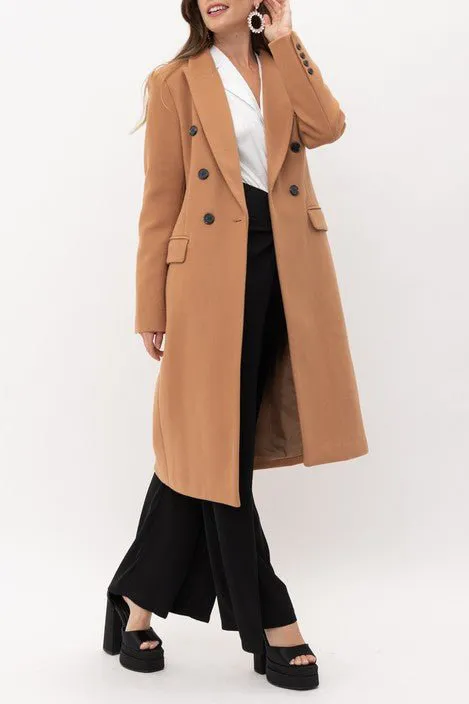 Casual Double Breasted Lapel Coat