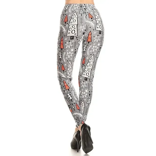 Santa Claus Leggings Jogger Pants Women's Christmas Christmas Christmas Eve Adults' Christmas New Year Eve Polyester Lycra Spandex Pants