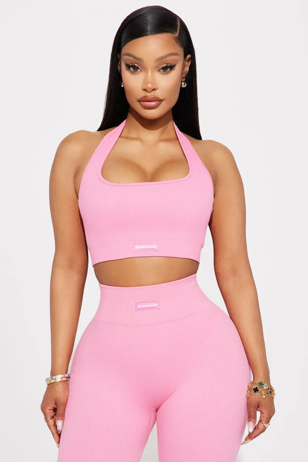 Flexibility Seamless Ribbed Sports Bra - Bubblegum