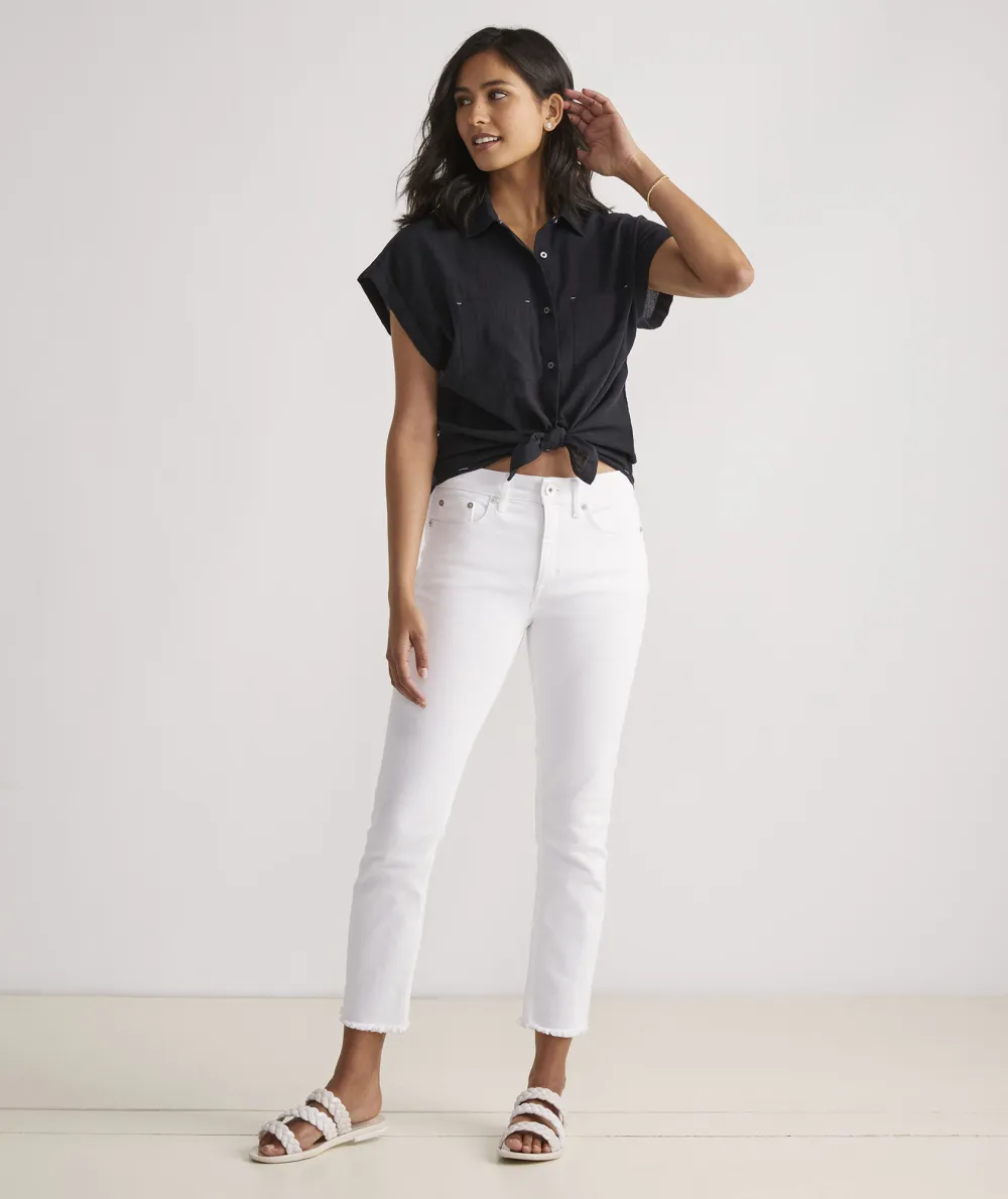 Lightweight Short-Sleeve Button-Down