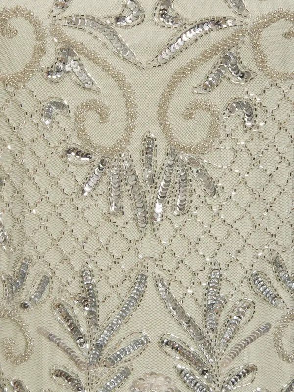 Floral Mint Green Plain Dress Long Dress