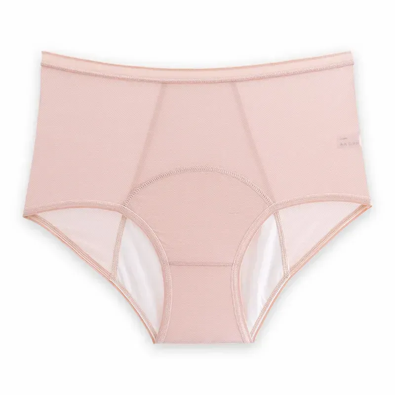 High Waist Leak Proof Ice Silk Panties Plus Size L-6XL