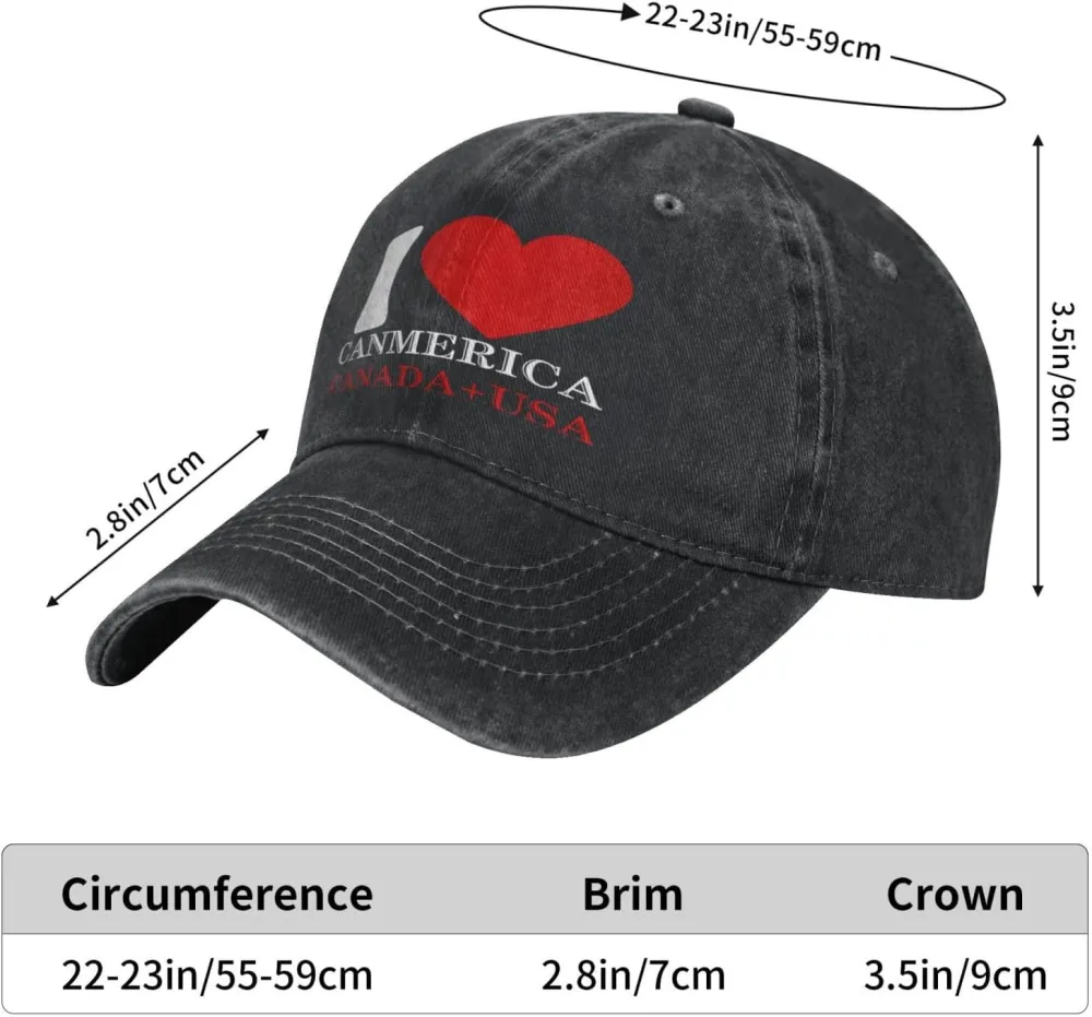 Funny Trump Oh Canada! 51st States Low Profile Cap Denim Hat
