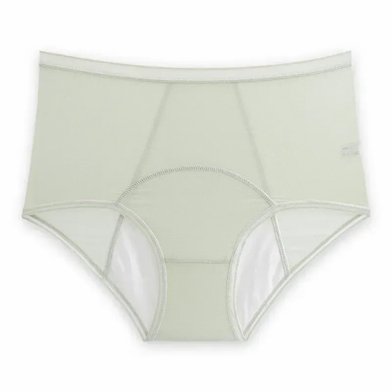 High Waist Leak Proof Ice Silk Panties Plus Size L-6XL