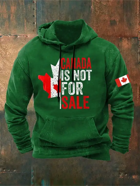 Men's Canada Is Not For Sale Printed Hoodie