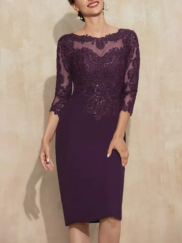 Chiffon Lace Beaded Mother of the Bride Dress