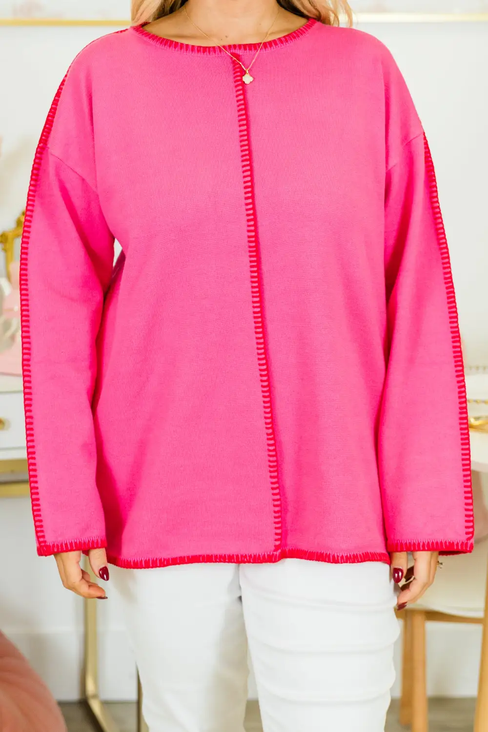 Whispered Comfort Sweater, Pink
