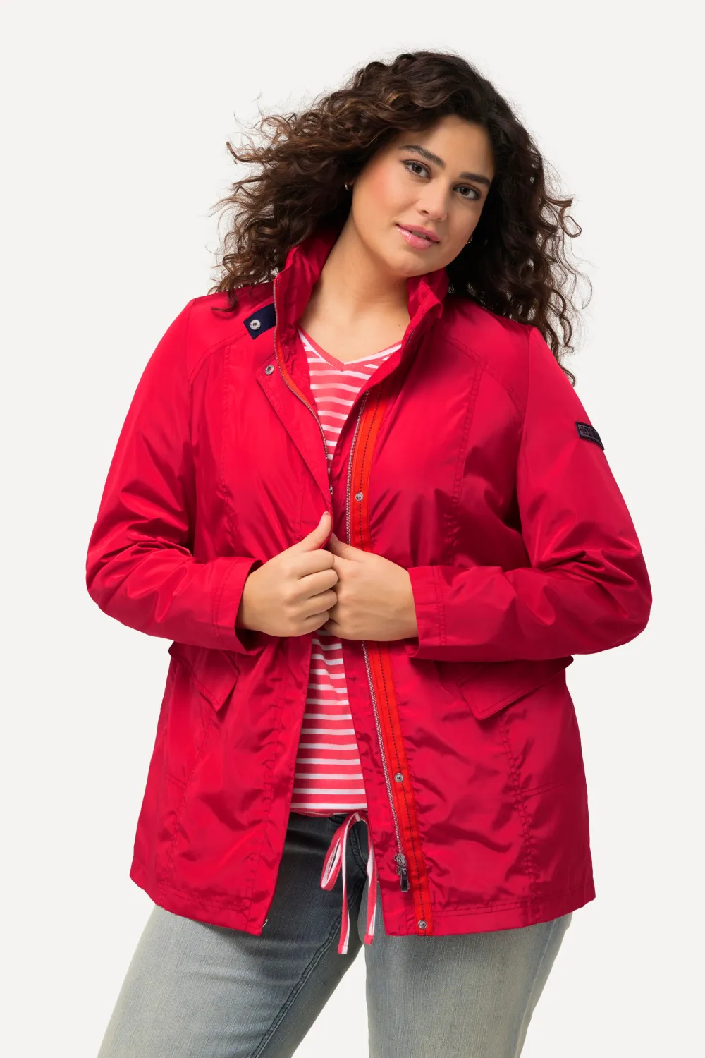 HYPRAR Funktionsjacke Stehkragen Kapuze 2-Wege-Zipper