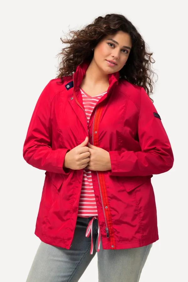 HYPRAR Funktionsjacke Stehkragen Kapuze 2-Wege-Zipper