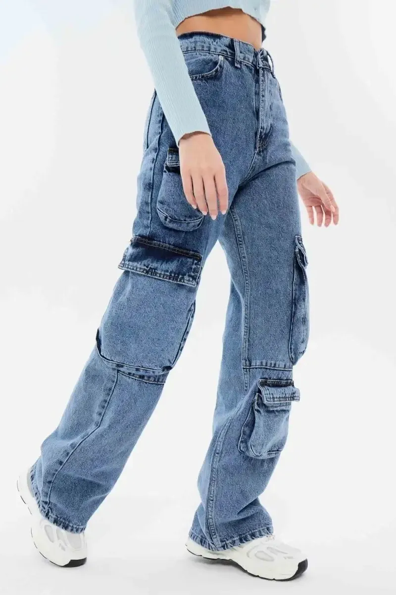 Cargo High Rise Flare Jeans
