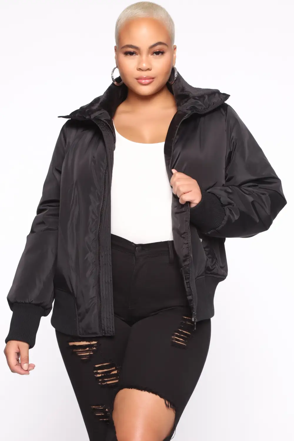 Nights In Denver Bomber Jacket - Black