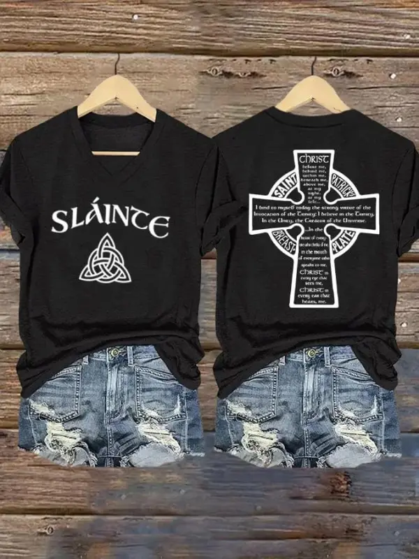 Women's Saint Patricks Day Print T-Shirt