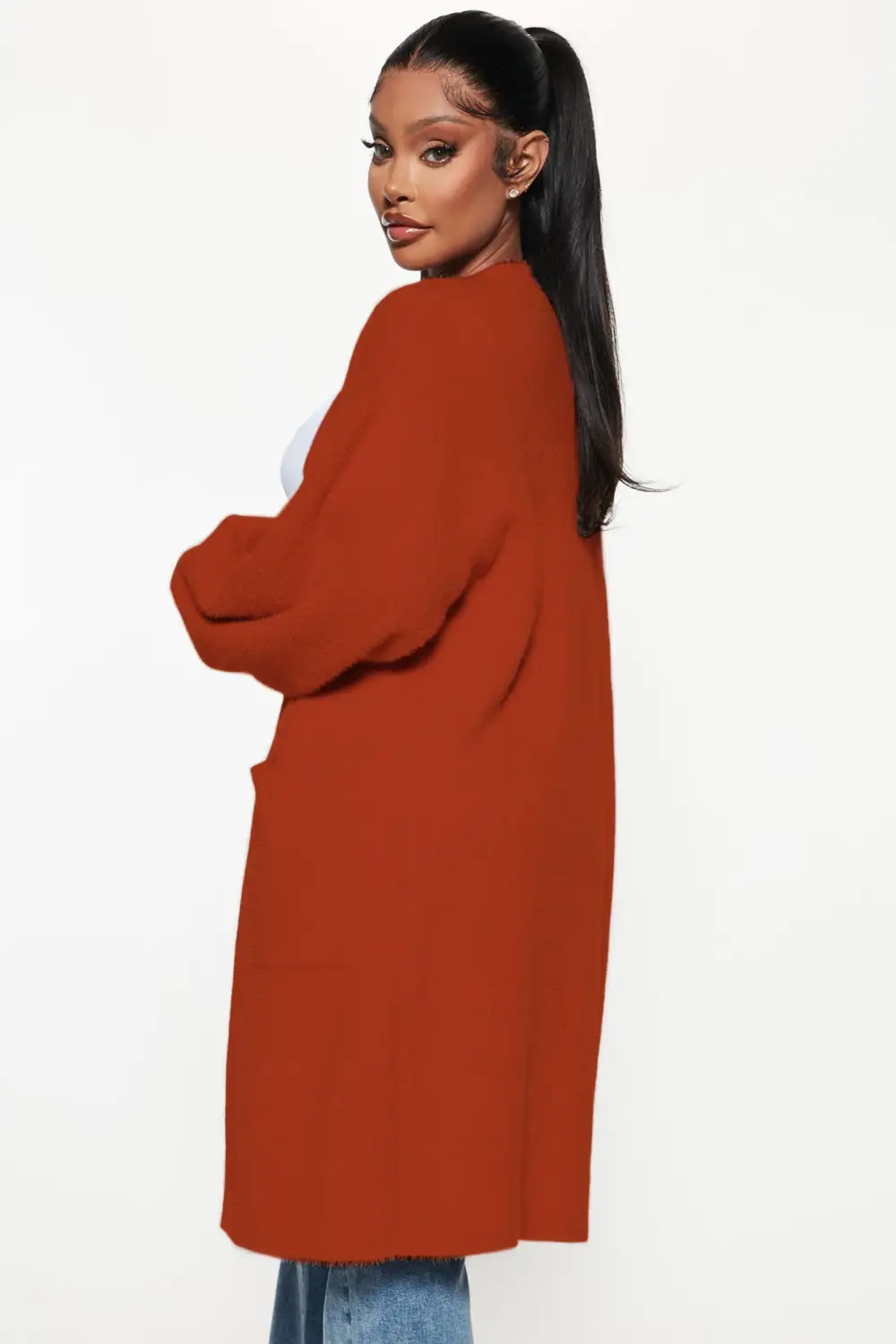 The Lucky One Cardigan - Rust