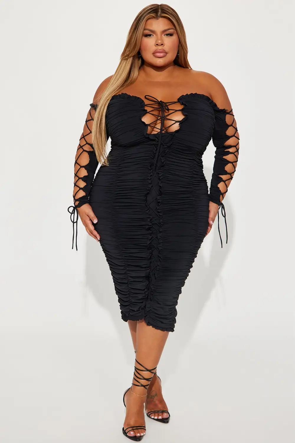 Time to Slay Midi Dress - Black