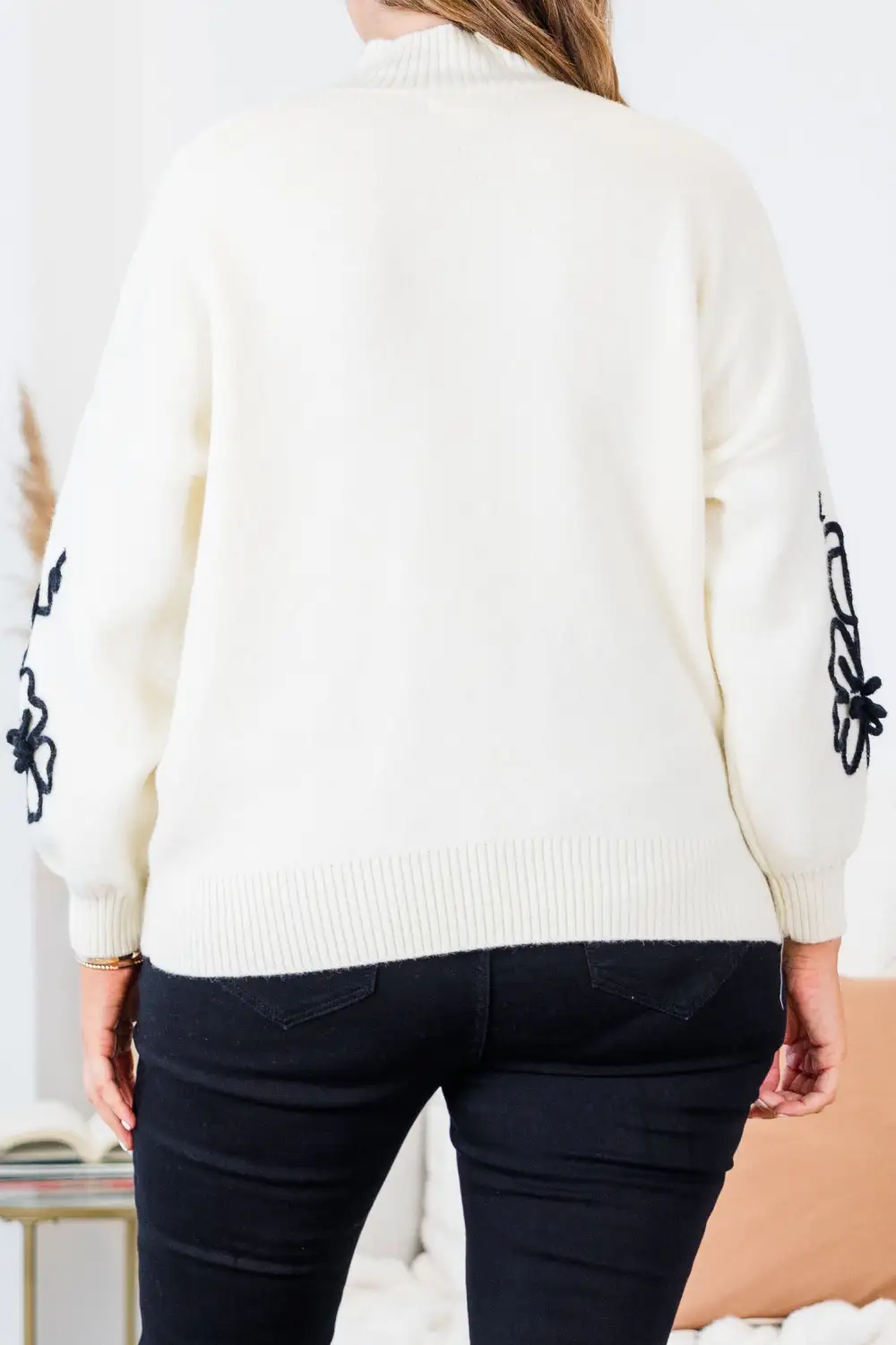 Flowering After Frost Sweater, Cream