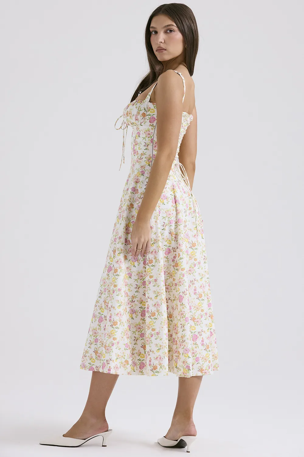 Ivory floral cotton sundress