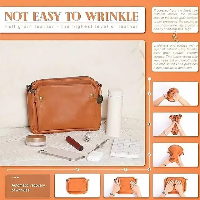 Women's Crossbody Bag Shoulder Bag Satchel PU Leather Shopping Daily Zipper Adjustable Large Capacity Waterproof Solid Color Wine Red Black Brown