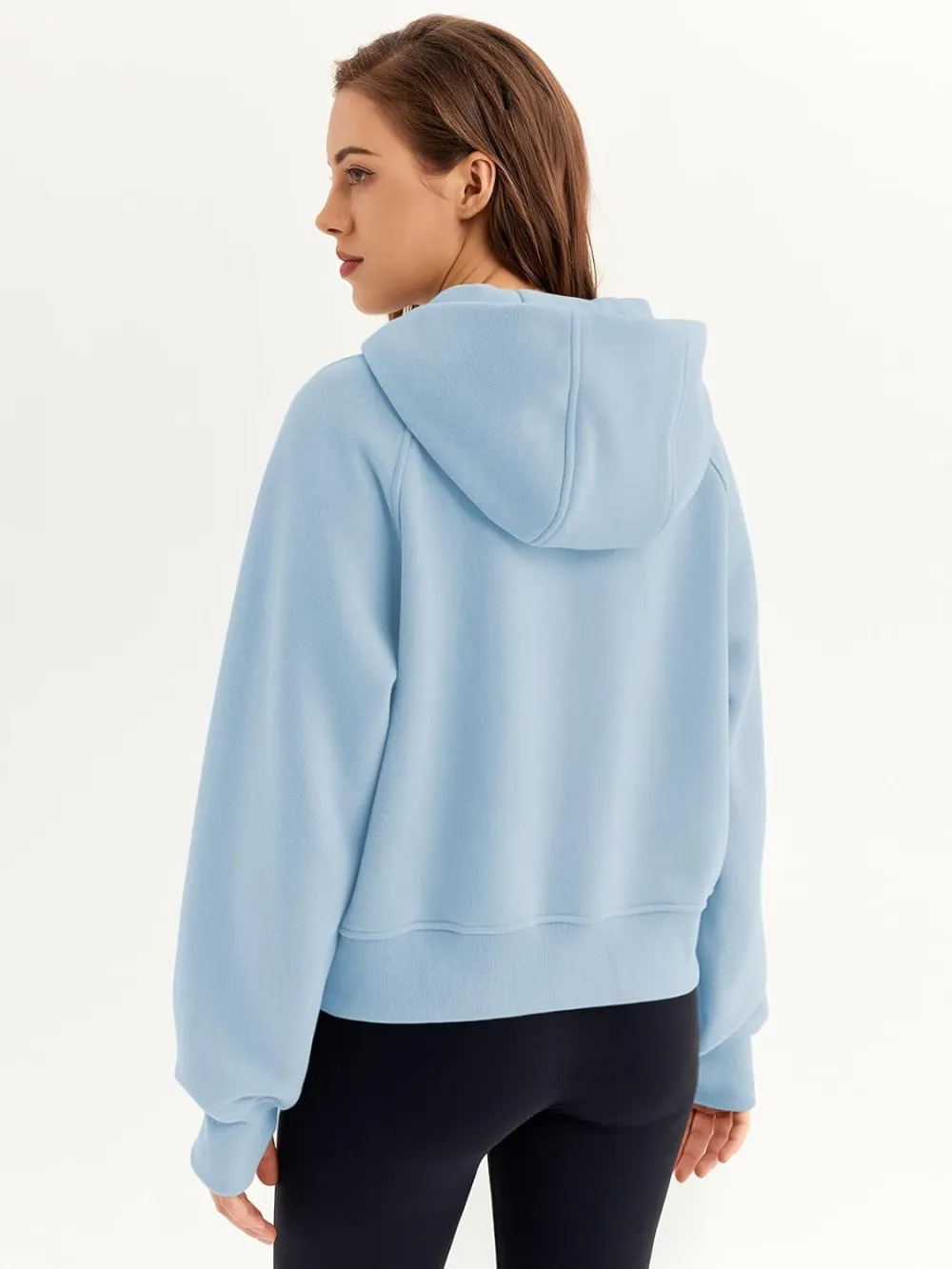 Womens Zip Up Hoodies Fleece Jackets Oversized Sweatshirts Fall Fashion Outfits 2024 Sweaters Winter Clothes