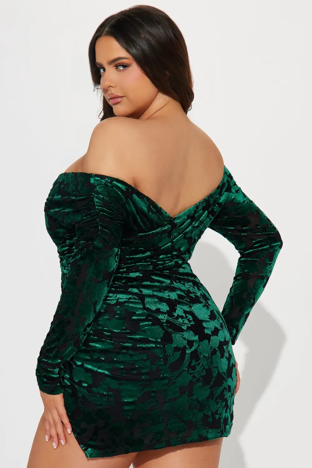 Abigail Mesh Mini Dress - Hunter