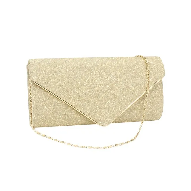 Women's Girls' Clutch Handbag Party / Evening Solid Color Silver Black Gold