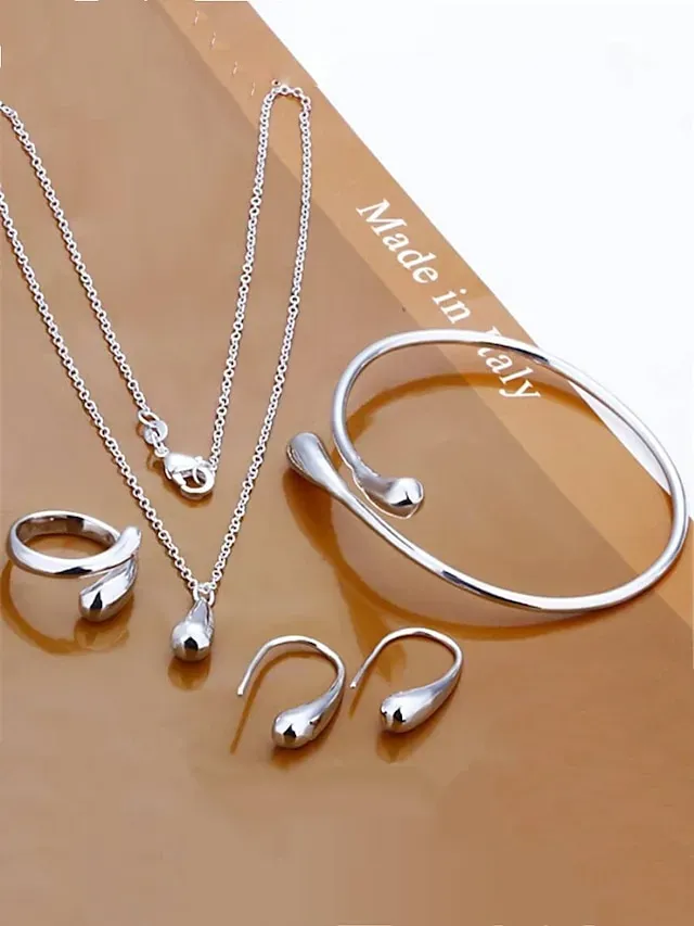 Women's necklace Chic & Modern Street Geometry Jewelry Sets / Silver / Fall / Winter / Spring / Summer
