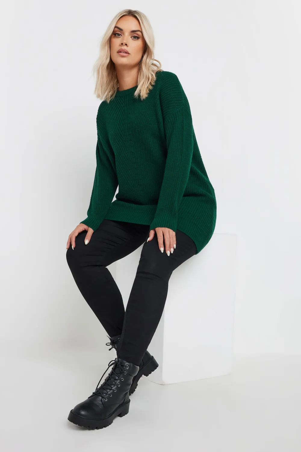 YOURS Curve Pink Essential Knitted Jumper