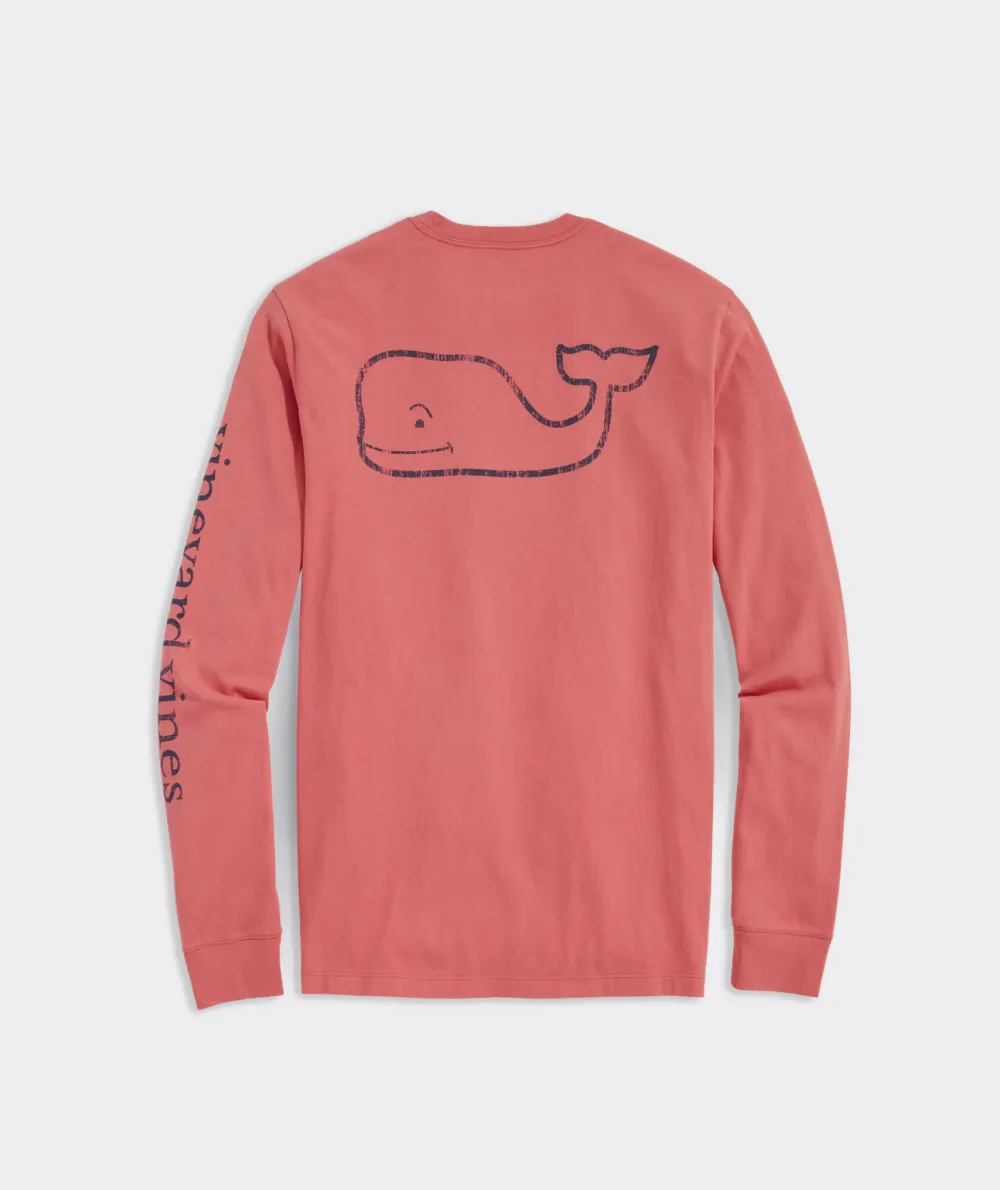 Vintage Whale Long-Sleeve Pocket Tee