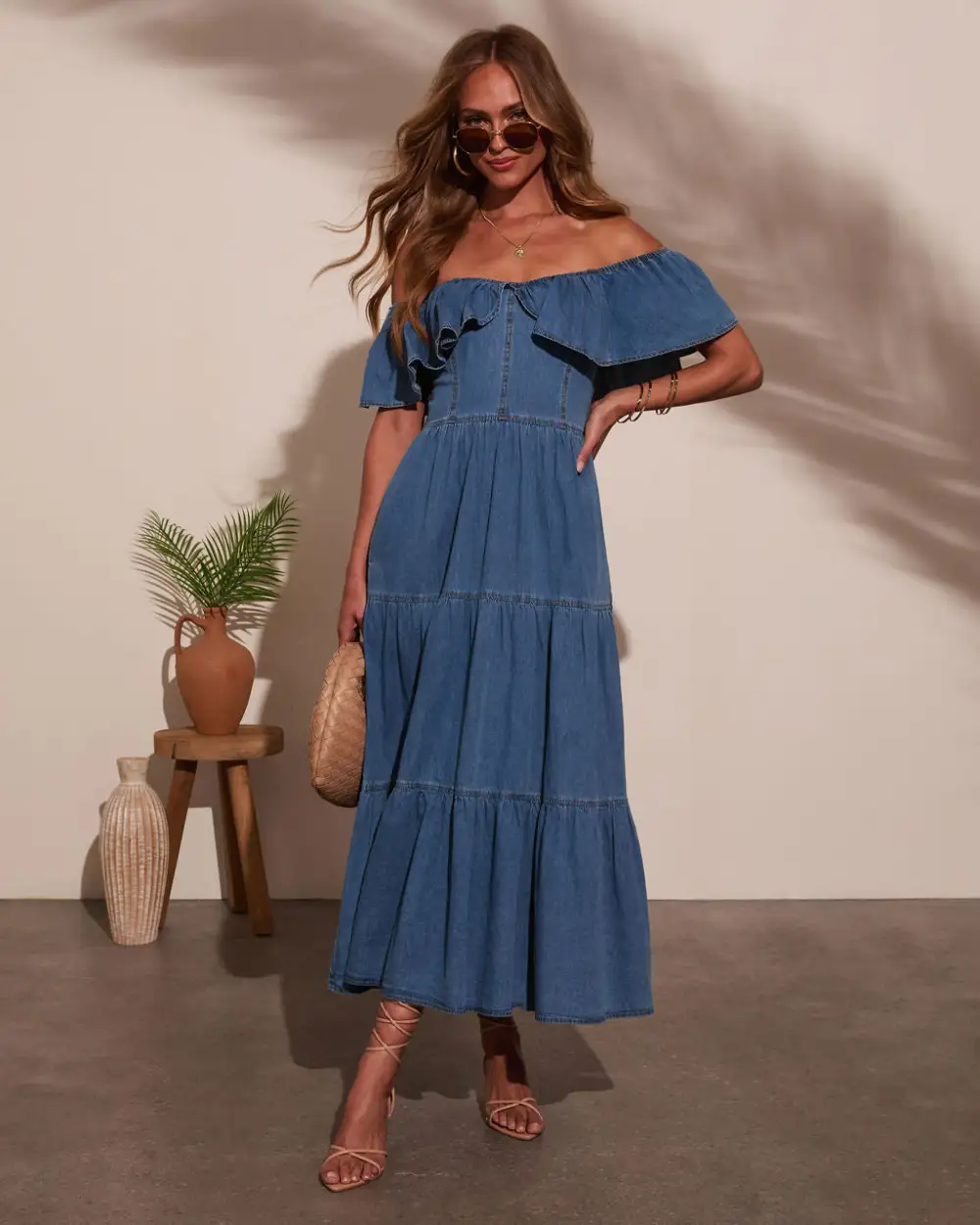 Penelope Chambray Midi Dress
