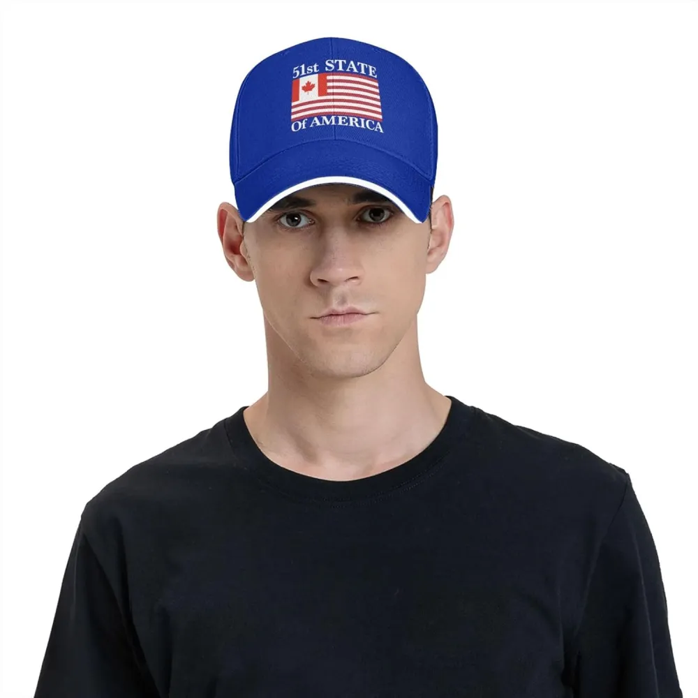 51st State Make Canada 51st State Hat Make America Canada Great Again Hat Cap for Men Women Black