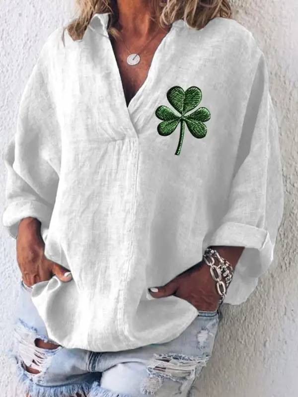 Women's St. Patrick's Day V-Neck Tops