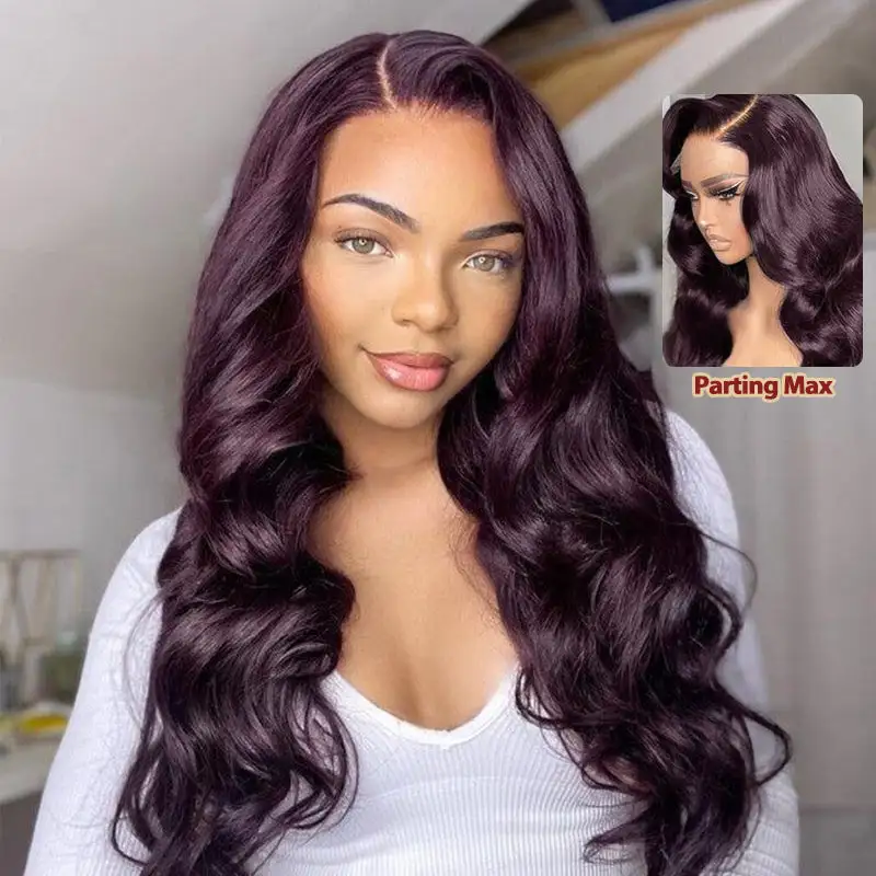 Sale | @bigekane Recommend Glueless Dark Purple 7x6/13x6 FULL Lace Frontal Wig 16