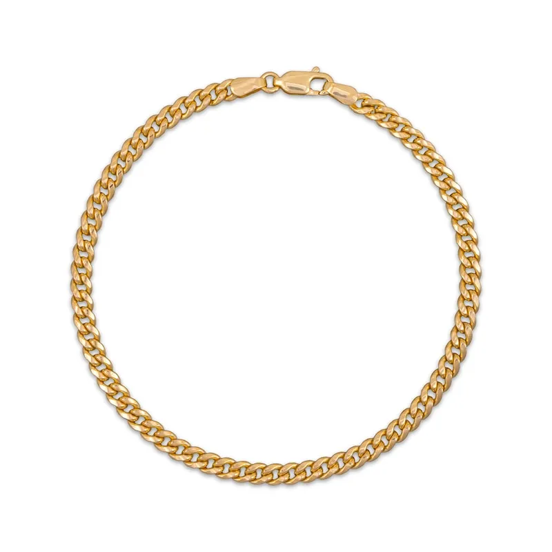 Cuban Curb Chain Anklet 3.75mm 10K Yellow Gold 10”