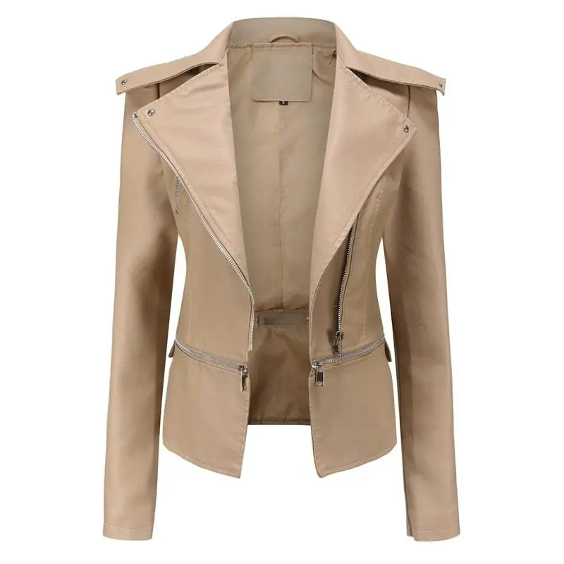Clearance Sale - Zipper Soft Leather Jacket