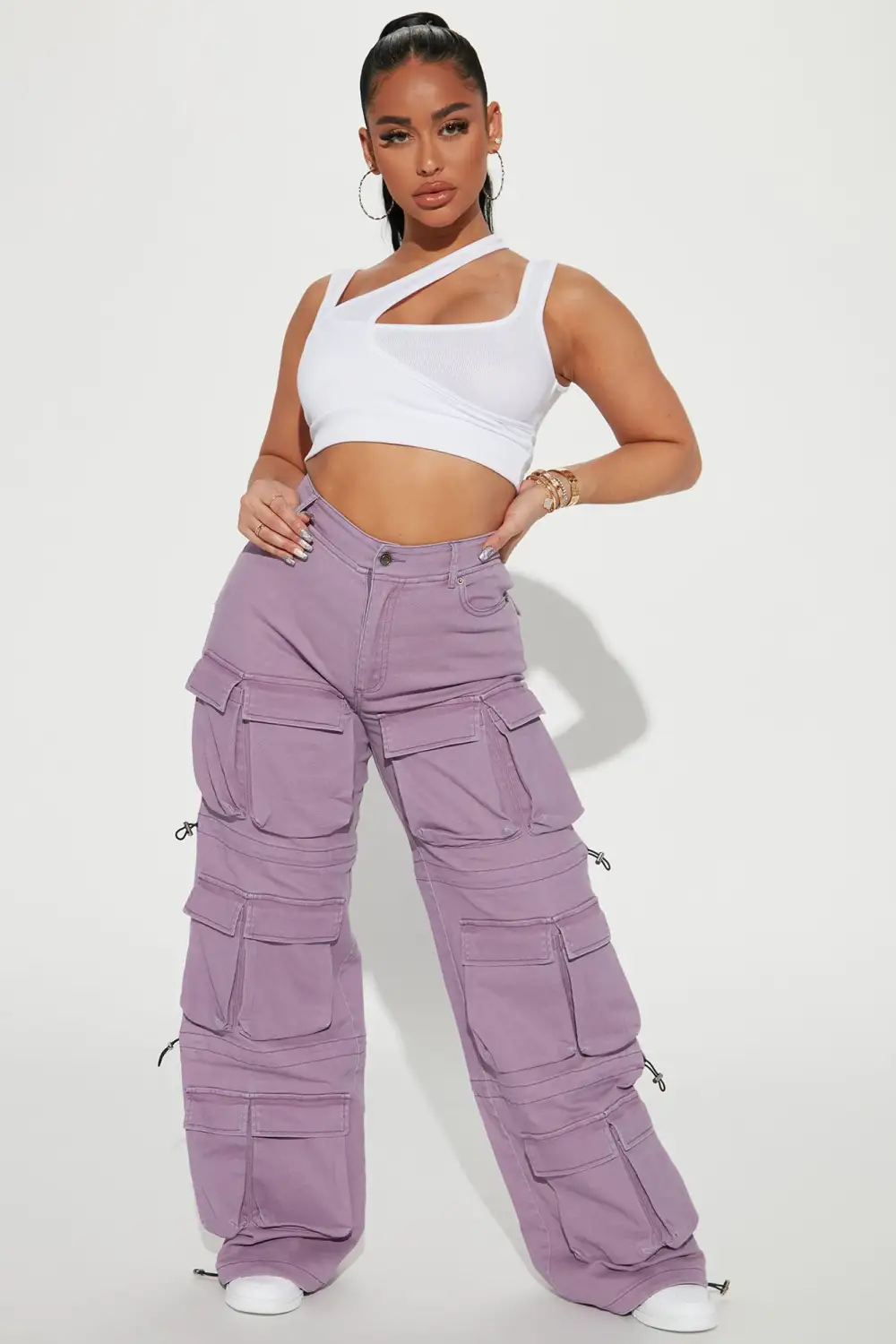 Big Attitude Cargo Jean - Lavender