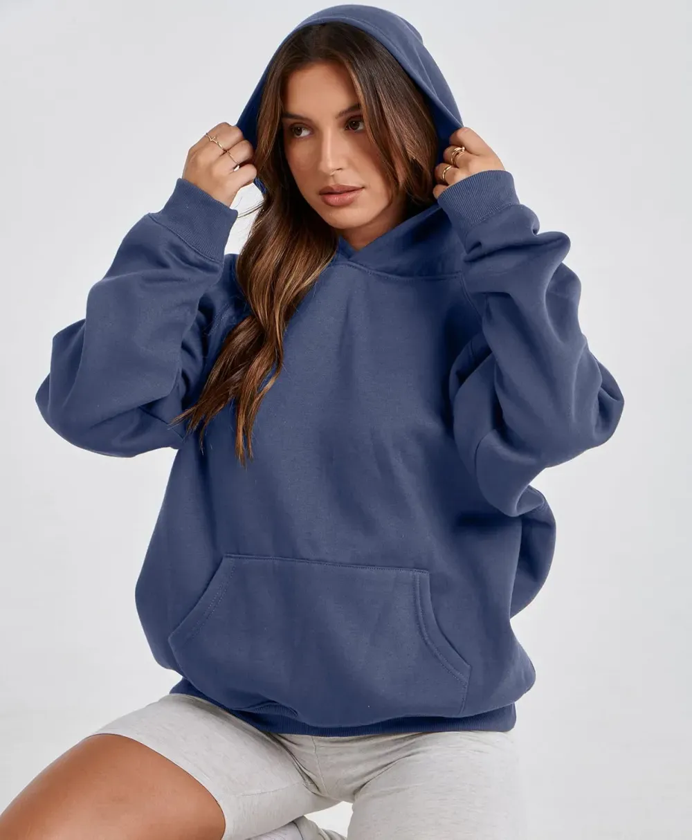 Womens Camo Hoodies Maple Leaf Print Oversized Hooded Sweatshirt Fleece Pullover Sweatshirts Long Sleeve with Pocket