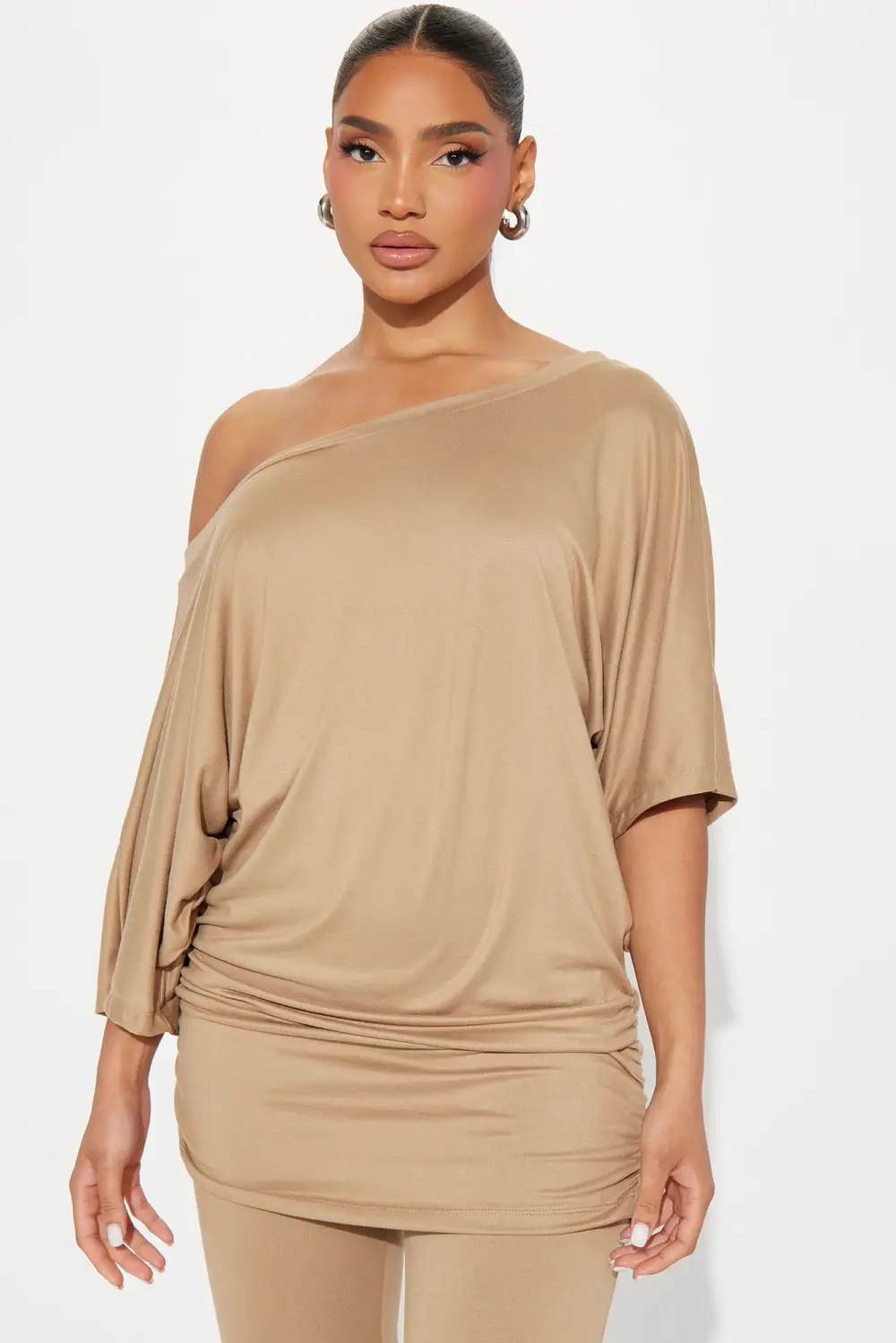 Camila Short Sleeve Legging Set - Taupe