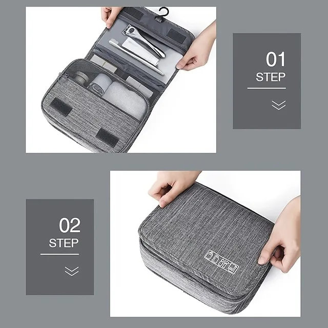 Hanging Toiletry Travel Bag Travel Cosmetic Organizer Accessories Storage Bag Waterproof Makeup Cosmetic Bag With Multi Pocket Bathroom Wash Bag