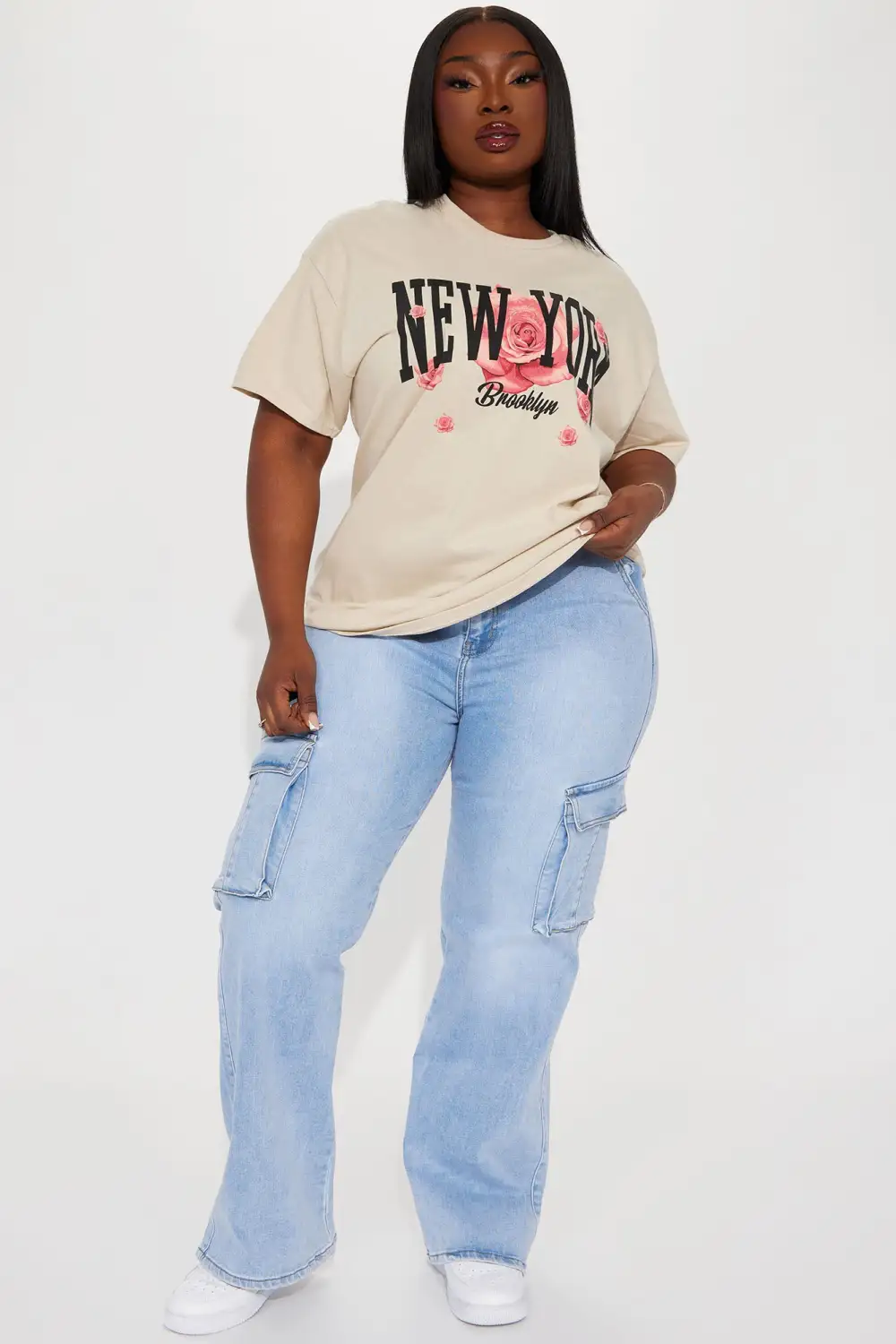Living For New York Graphic Tee - Taupe