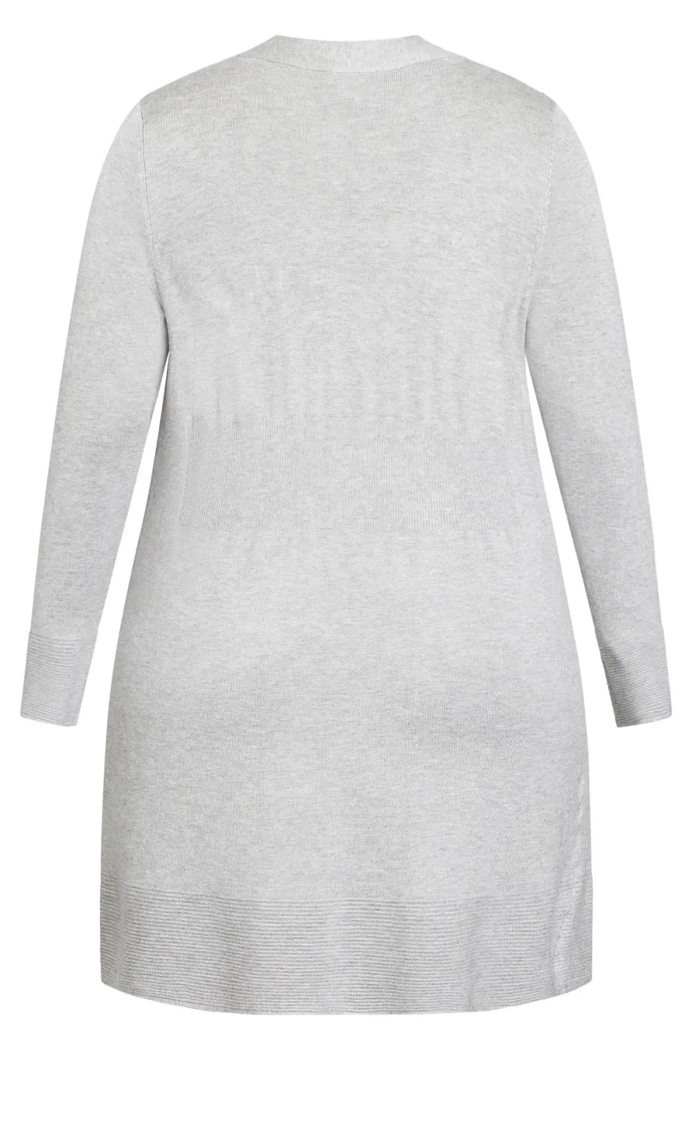 Evans Grey Clara Ribbed Detail Cardigan
