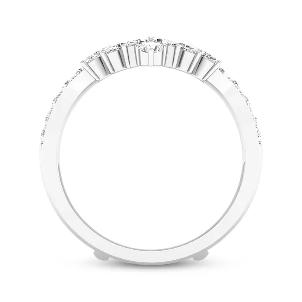 Diamond Enhancer Ring 3/4 ct tw Marquise/Round 14K White Gold