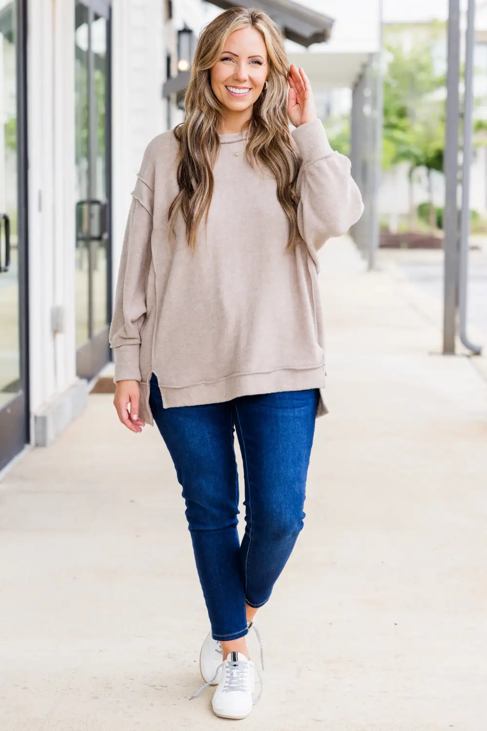 Say Hello Sweater, Ash Mocha