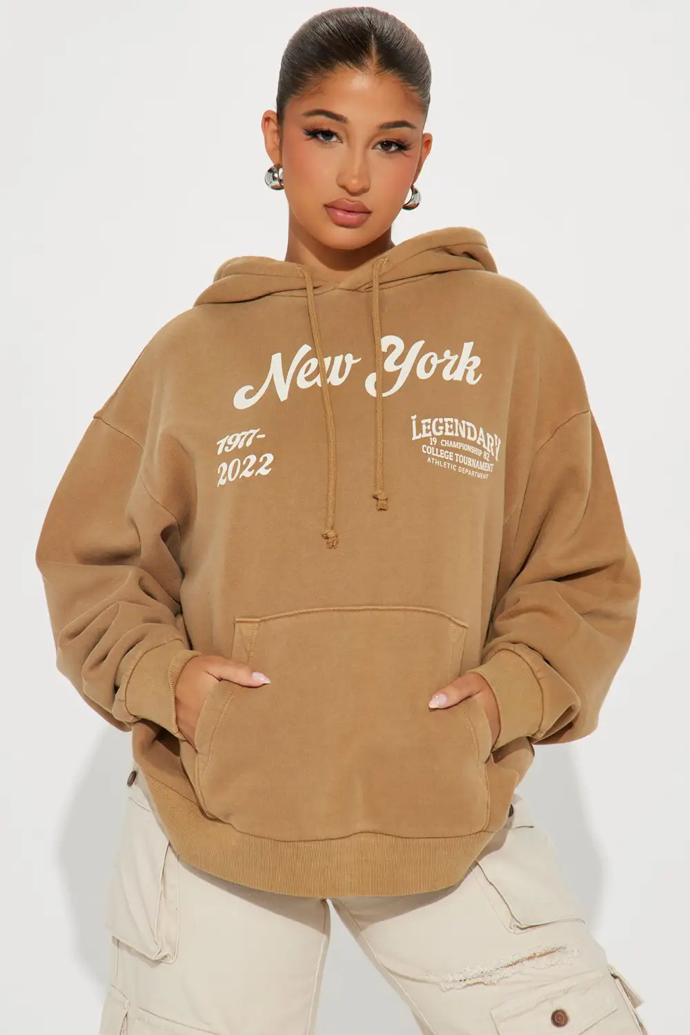New York Baby Graphic Hoodie - Taupe