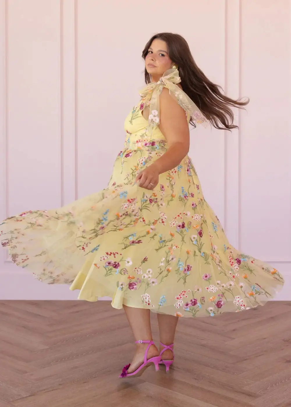 Margaret Midi Dress Yellow