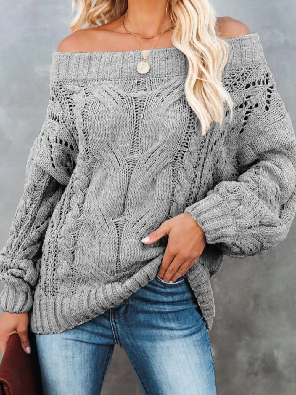 women's large size loose knitted sweater