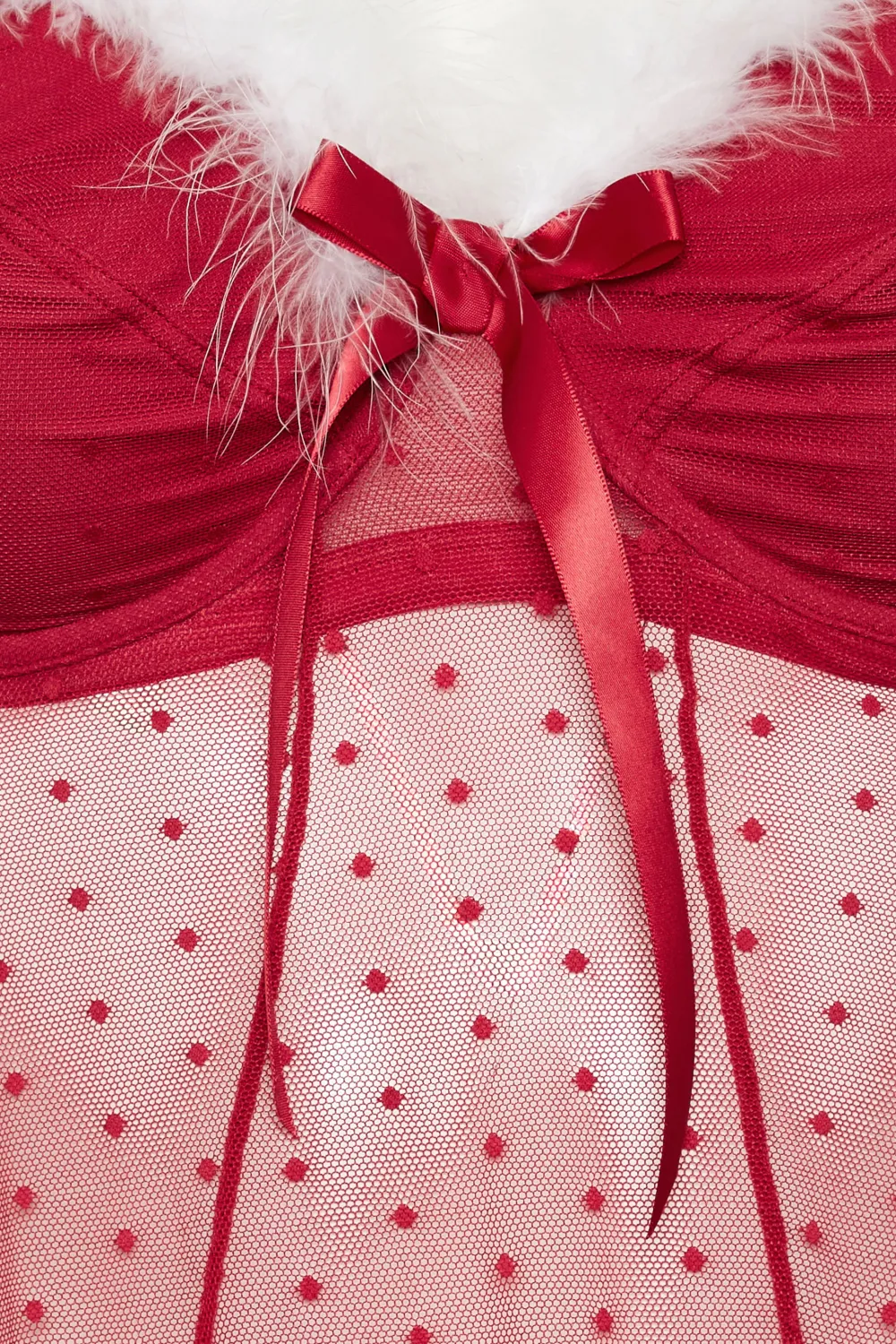 YOURS Curve Red Novelty Santa Underwired Babydoll