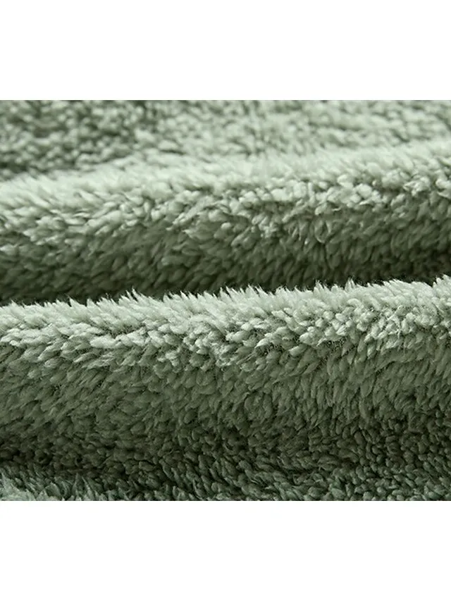 Women's Zip Hoodie Sweatshirt Fleece Jacket Pullover Sherpa Fleece Teddy Zipper Green Blue Purple Plain Round Neck Long Sleeve S M L XL 2XL 3XL / Winter / Fleece lined